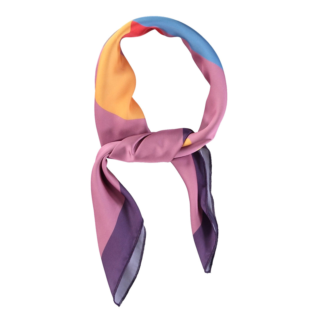 Silky bandana/scarf | Purple w/ "calming storm" print