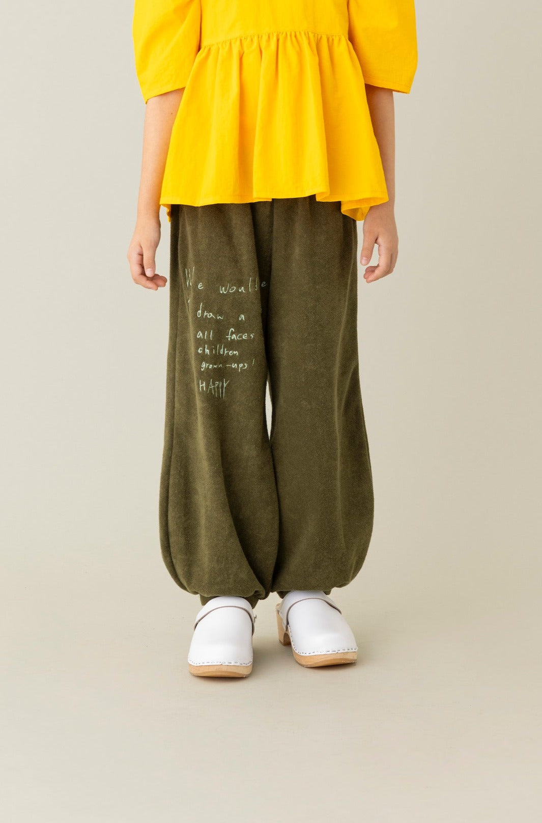 embroidery pile pants
