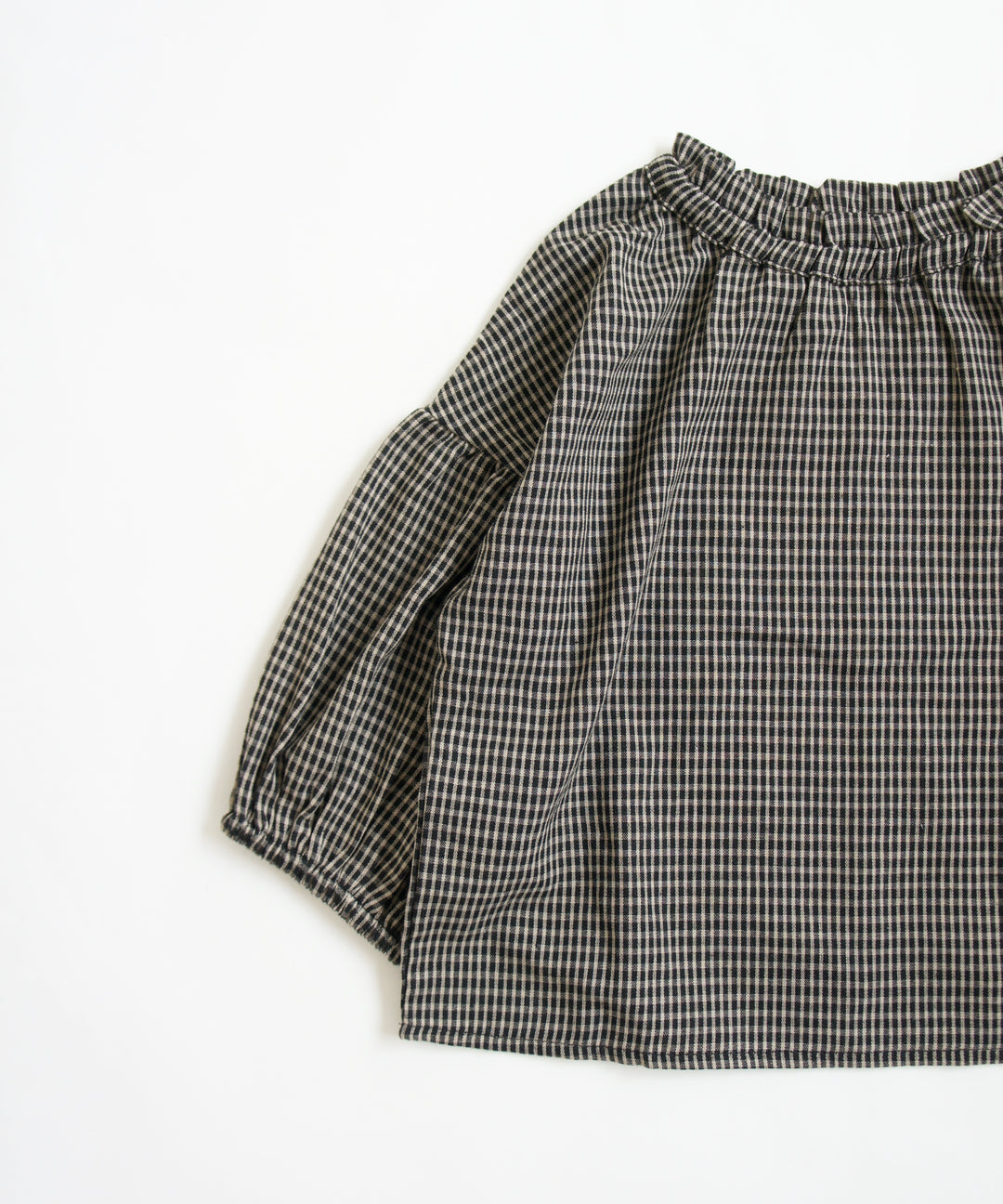 CHECKED DROP SHOULDER BLOUSE