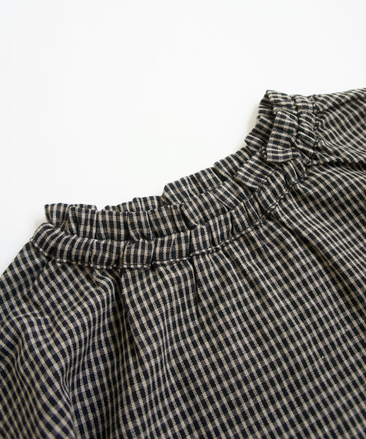 CHECKED DROP SHOULDER BLOUSE