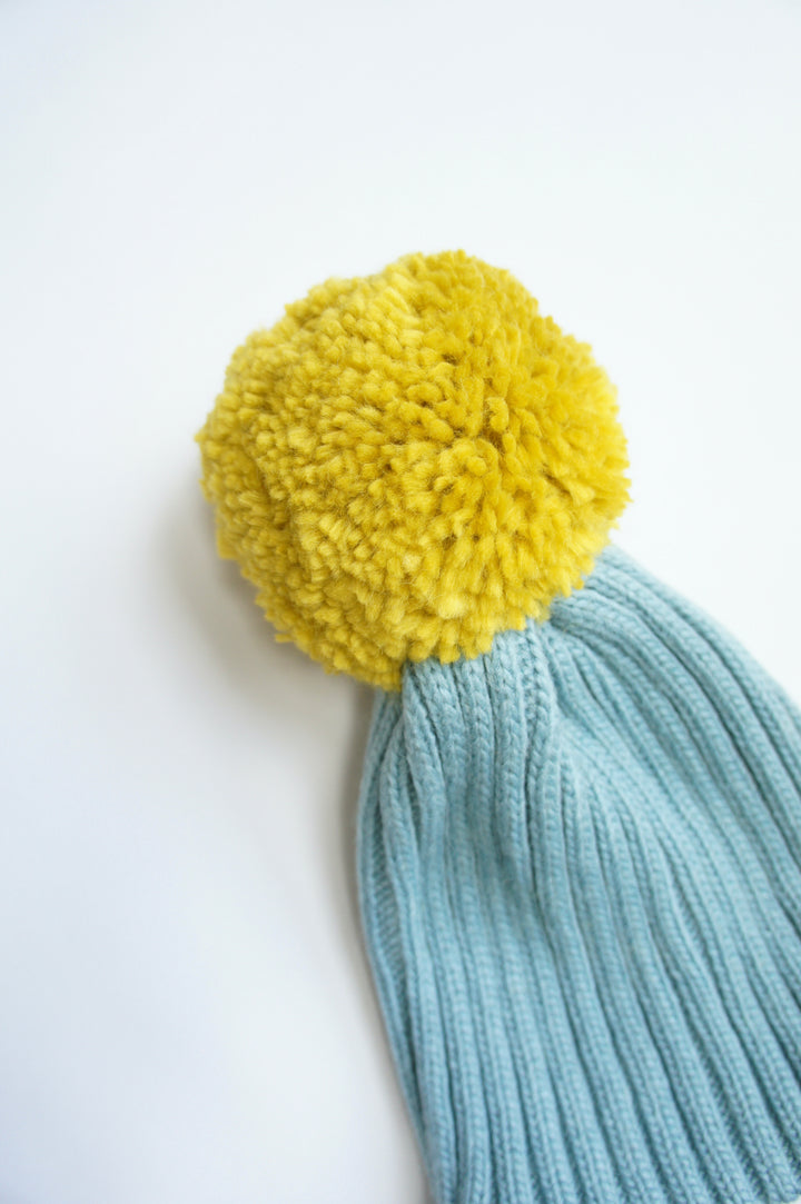 "Big Pom Pom" Knit Cap