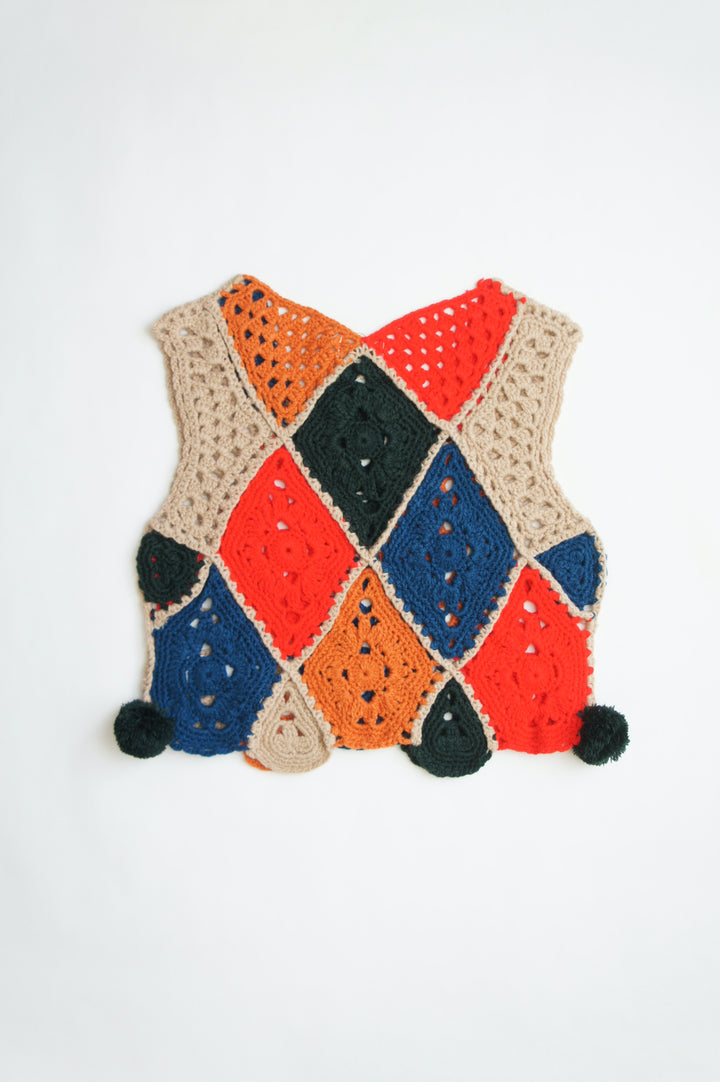 "Staind Glass" Hand Knitted Vest