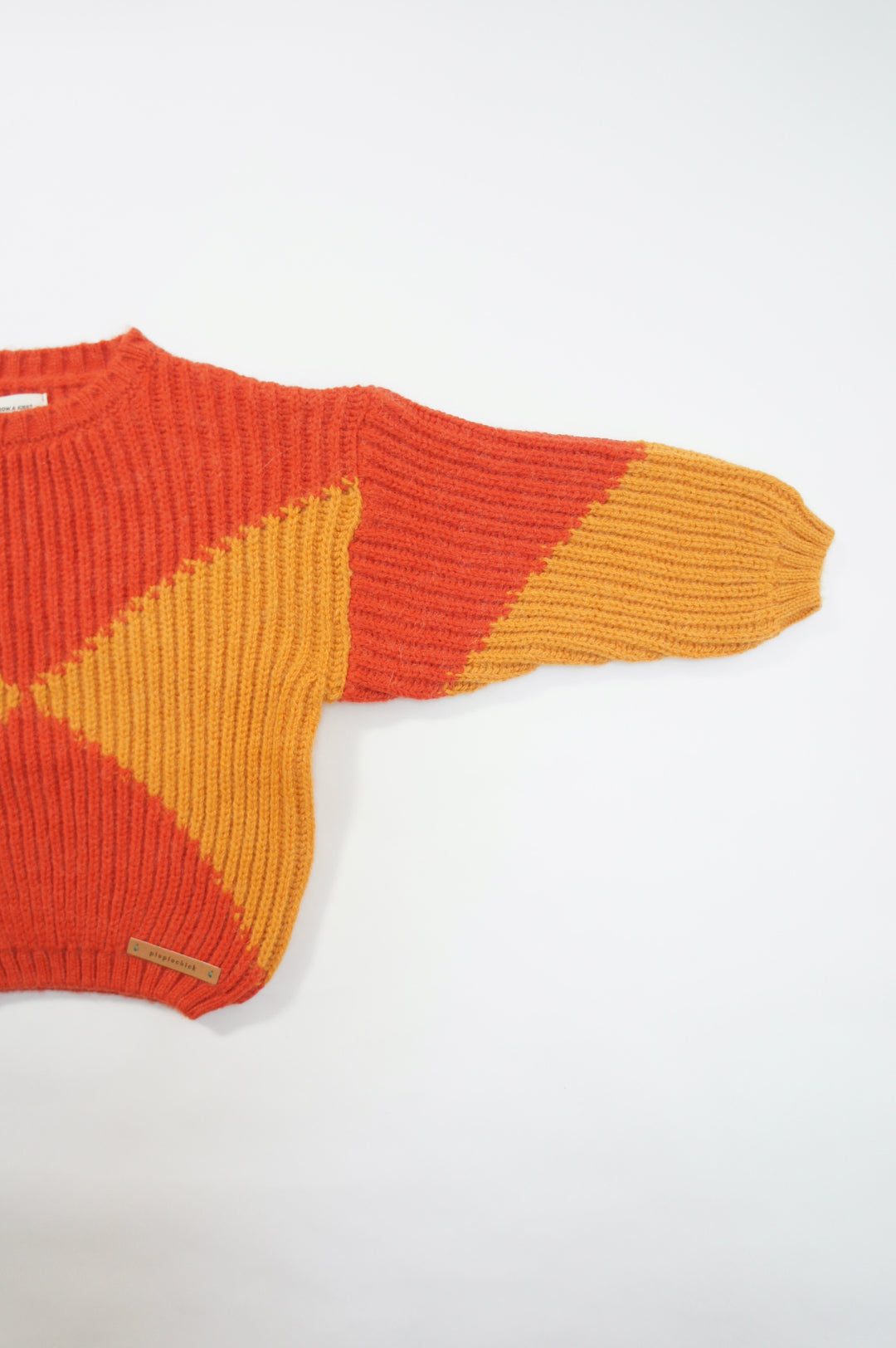 Knitted sweater | Red & orange（4Y-10Y）