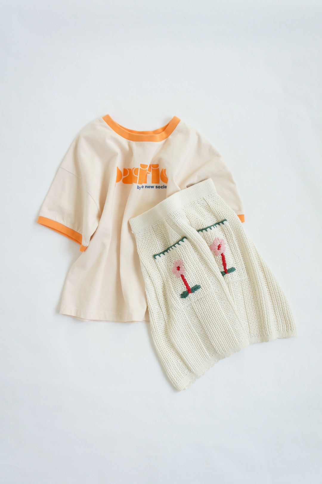 KNIT EMBROIDERED MIDI SKIRT (2Y-11Y)