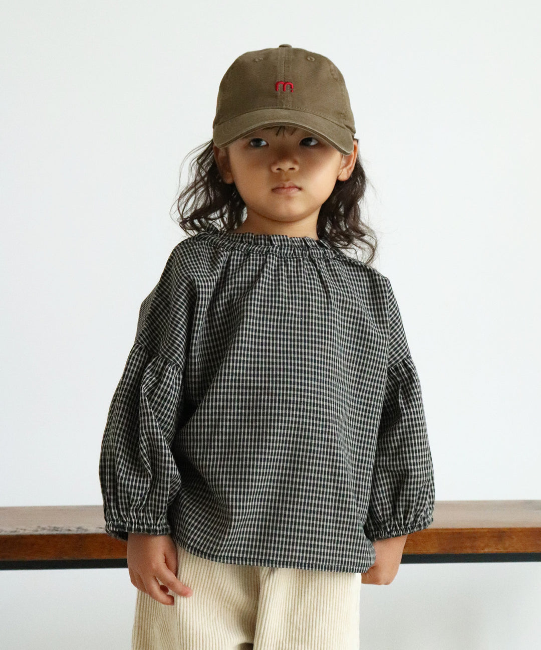 CHECKED DROP SHOULDER BLOUSE