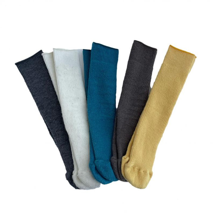 wool / cotton rib tube socks